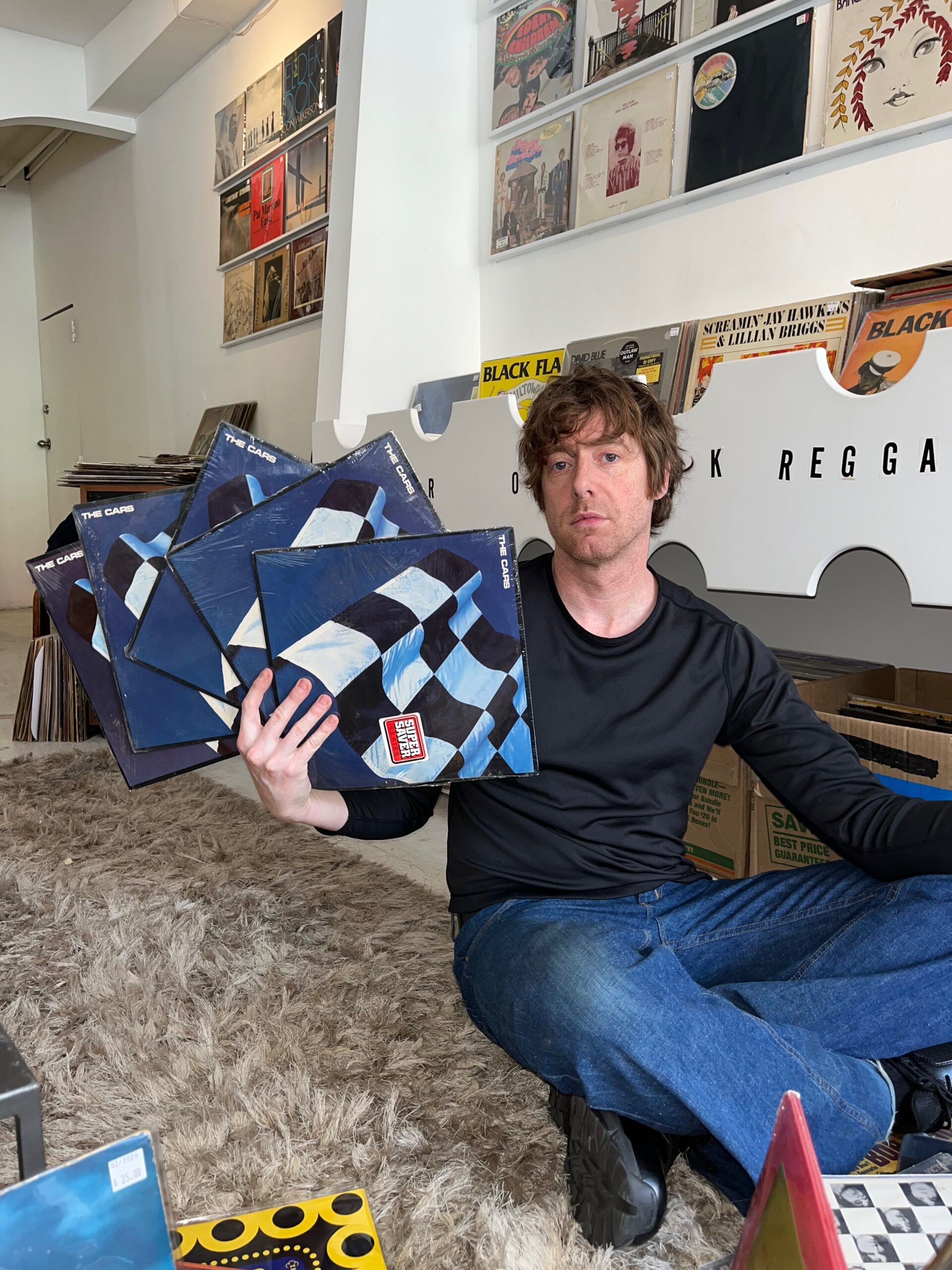Billy with records